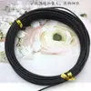 Alambre de Aluminio Recubierto de Negro Forma de Orquídea Mariposa Espada Planta Forma de Plástico Recubierto de Aluminio Alambre Hecho a Mano DIY Ropa Sombrero Tira de Estilismo