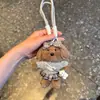 Chaveiro Fofo Cão Retro Suéter Cinza Saia Pingente de Pelúcia Charme para Bolsa Presente para Meninas