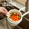 Cesta Colgante para Desagüe de Lavabo para Cocina del Hogar, Separador de Lavabo para Residuos de Comida, Cesta para Lavar y Escurrir Frutas