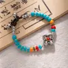 Pulseiras Tecidas Artesanais Mais Vendidas na Fronteira, Pulseiras de Imitação de Turquesa e Cera de Abelha Estilo Étnico Retrô, Acessórios de Pulseiras Nepaleses