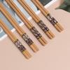 Hashis de bambu para uso doméstico, estilo chinês, resistentes a altas temperaturas, não mofam, ideais para adultos, um hashi por pessoa, antiderrapantes.