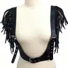 Venta de Liquidación Chaleco de Cuero Punk con Borlas para Bondage para Mujer, Accesorios de Tirantes para Fiesta y Performance Europeos y Americanos al por Mayor