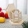 Comedero de Madera para Mascotas Jaula para Pájaros Jaula de Madera para Tigre Loro Jaula de Red para Pinzones Casa para Pájaros Thrushcross Nido de Pájaro de Pino