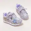 Zapatos Deportivos para Niños Otoño/Invierno Nuevo Estilo Zapatos Casuales Florales de Velcro para Niñas Niños Medianos/Mayores Zapatos de Entrenamiento Alemanes Retro Suela Suave