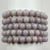 Pulsera morada ahumada joyería barata vidrio opaco transfronteriza popular comercio exterior exportación cuentas redondas de 8MM