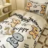 Conjunto de Três Peças, Conjunto de Quatro Peças, Conjunto de Seis Peças - Compra Única, Campus Xiangling, Algodão 100%, Estampado, Estilo Doce, Roupa de Cama para Dormitório Estudantil