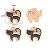 Accesorios para Joyería de Aleación con Goteo de Aceite Hechos a Mano Colgante de Gato Gatito Blanco y Negro Pulsera Collar Pendientes Colgante W478