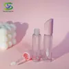 Shanyi Novo Modelo Tubo Redondo Rosa para Gloss Labial, Tubo Transparente para Brilho Labial, Tubo de Plástico para Óleo Labial, Materiais de Embalagem Cosmética Atacado