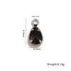 Colgante de gota de agua de acero inoxidable con diamantes, chapado en oro de 18 quilates con piedra de cristal de color en forma de corazón, colgante accesorio para joyería DIY