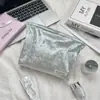 57291 Bolsa de Cosméticos de Veludo de Gelo Grande Capacidade de Viagem de Luxo Cosméticos Batom Bolsa para Artigos de Higiene Pessoal Bolsa de Armazenamento Portátil