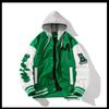 Uniforme de béisbol de marca de moda, bordado americano personalizado con colores contrastantes, chaqueta bomber gruesa informal para otoño e invierno, chaqueta de algodón.