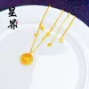 Colar de Cabaceira Atrai-Dinheiro Quebra-Gelo Venda Quente Live Streaming Tiktok, Bússola de Alta Retenção de Cor, Colar Feminino Fênix Floral Atacado