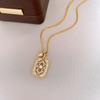 Collar de perlas de agua dulce con flor de circonita de lujo ligero estilo francés, cadena de clavícula retro nicho, collar elegante de alta calidad para mujer