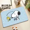 Novo tapete de banheiro de terra de diatomáceas do Snoopy, design de desenho animado, absorvente, antiderrapante e durável para uso em frente ao vaso sanitário, resistente à sujeira e ao desgaste