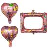 Nuevo Marco de Fotos de Cumpleaños Oro Rosa Estilo Ins de Celebridad de Internet Globo Corazón de 10 Pulgadas Decoración para Fiesta de Cumpleaños Bandera Globo