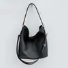 Nova Bolsa de Ombro Hobo Bucket Magila de Couro Bovino de Camada Superior para Mulheres, Bolsa de Mão Tote de Couro Genuíno de Grande Capacidade