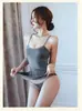Lingerie Sexy Transfronteiriça de Puro Desejo Costas Nuas para Mulheres, Camisola Erótica Sedutora Aderente ao Corpo, Não Precisa Tirar na Cama, Camisola Sexy