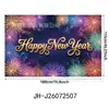 Tela de fondo para Año Nuevo 2027 transfronteriza, decoración de ambiente festivo para fiesta de Nochevieja europea y americana, banner fotográfico de tela colgante