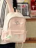 Mochila Fofa Estilo College Nova para Meninas, Bolsa Escolar Versátil e Simples Color-Blocking, Mochila Leve e Versátil para Mulheres