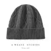 100% Cachemira Pura Sombrero de Cachemira para Mujer Estilo Otoño Nuevo Sombrero de Cachemira Cálido Estilo Casual para Exteriores Gorro de Punto Versátil