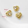 Conservación de Color Oro 14K Paquete Micro Engaste Zircón Lazo Colgante Troyano diy Pulsera Collar Aretes Accesorios Material