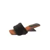 Pantuflas peludas versátiles para ir al trabajo, con un pequeño tacón de cuña estilo Chanel, diseño slip-on de tacón alto 2026, nuevas pantuflas de algodón otoño/invierno para mujer, a la moda