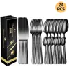 26 Modelos Nuevos de Vajilla de Acero Inoxidable 1010 Transfronteriza Juego de 16/24/30 Piezas Vajilla Occidental Cuchillo para Bistec, Tenedor, Cuchara Juego en Caja de Regalo