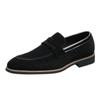 Lobo de Xinjiang del Norte Año Verano Nuevos Zapatos de Frijol para Hombre Primavera Gamuza esmerilada Casual Lefu Zapatos de Moda para Hombre Cuero Coreano