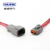 Conector de coche Dechi de 2/3/4/6/8/12 pines serie DTM arnés de cableado conector impermeable enchufe macho y hembra