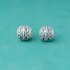 Nuevo Modelo S999 Plata Pura Mate Vintage 10mm Patrón Nube Perla de la Fortuna Separador Perla Pulsera DIY