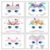Pegatina Facial de Máscara de Animal Nuevo Transfronteriza para Performance del Día del Niño Conejo de Dibujos Animados Mariposa Pegatina Facial de Maquillaje