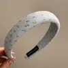 Diadema Floral Pequeña Sencilla Estilo Coreano para Mujer, Pinza para el Cabello de Esponja Ancha para la Parte Superior Alta del Cráneo, Pinza para el Cabello de Diadema Sencilla Diaria para Exteriores