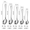 Cuchara de Acero Inoxidable 1010 Cuchara para Comer Cuchara Doméstica Cuchara para Café Cuchara Engrosada para Niños Cuchara para Nido de Pájaro Cuchara Redonda
