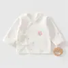 Roupas para recém-nascidos estilo primavera e outono top de meio wrap sem costura para recém-nascidos top de algodão grau A outono algodão puro confortável estilo novo