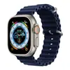 Adecuado para Correa de Apple Watch S10 Correa de Silicona Generación 1-9 Seultra Oficial Estilo Océano Correa de Ola