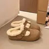 2026 Zapatillas de Algodón con Felpa Baotou Fashion Plus LadeMe Aumento Interior Zapatillas Mula Calientes de Felpa Mujer Invierno Boca