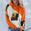 Suéter de Calabaza de Halloween Suéter con Estampado Navideño Sudadera con Capucha Engrosada de Manga Larga Comercio Exterior Holgada Moda Sudadera Más Vendida