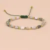 Pulseira de amizade tecida com contas de arroz de grama d'água joias de yoga para homens e mulheres