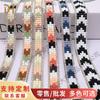 Nueva Venta Caliente Color Mixto Resina Cuadrado Código de Barras Rhinestone Tira Larga Flecha de Arenque Encaje Accesorios para Ropa Adorno de Joyería