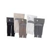 Calças infantis 2023 outono e inverno Novo estilo coreano para meninas cor sólida padrão de cânhamo forradas de fleece grossas leggings cropped atacado