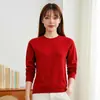 Suéter 100% Cachemir Puro Hengyuanxiang para Mujer, Cuello Redondo, Nuevo Estilo Otoño e Invierno 2025, Suéter de Cachemir Cálido y Lujoso para Mujer