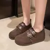 Outono 2026 Novos Sapatos Birkenstock Feios Fofos para Pessoas Baixas Sola Grossa Aumentadores de Altura Sapatos Individuais Slip-on Sapatos Preguiçosos Sapatos Casuais Femininos