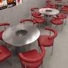 Estilo Industrial Moderno Simples Aço Inoxidável Booth de Sofá Restaurante Temático Hot Pot Chá com Leite Catering Mesa e Cadeiras Comerciais