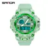 Reloj Sanda para Hombre y Mujer Doble Pantalla Deportivo Resistente al Agua para Exteriores Reloj Electrónico Impermeable para Escalada Reloj Multifuncional para Estudiantes para Hombre