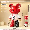 21cm Porquinho de Porcelana Pintado à Mão Graffiti Urso Violento Ornamento Artesanato Cerâmico Sala de Estar Gabinete de TV Gabinete de Vinho Decoração