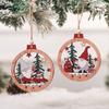 Suministros de decoración navideña creativos colgante de madera de Enano del Bosque anciano adornos colgantes pequeños de madera para árbol de Navidad