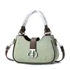 Bolso Popular Clásico de Bloques de Color con Cierre de Hebilla de Hombro Único Nuevo Estilo Pequeño y Elegante Práctico para el Uso Diario en el Trabajo Bolso para Mujer