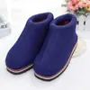 Venta Directa de Fábrica Zapatos de Lana Pura Hechos a Mano para Mujer Calzado Cálido de Invierno para el Hogar Adulto Bolsa Terminada Talón Espesado Pantuflas de Algodón