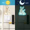 Sticker Luminoso Comercio Exterior Mg-Yk032 Conejito Abrazándose Pintado Decoración de Interruptor de Casa Pegatina Embellecedora Autoadhesivo Mayoreo