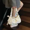 Bolso de Lona Floral de Encaje Fresco Estilo Coreano para Mujer 2025 Nuevo Bolso de Hombro de Gran Capacidad Estilo Hada Bolso Puro para el Brazo
